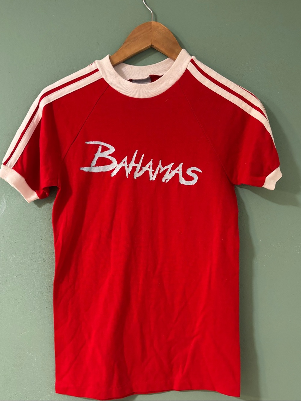 Vintage 1980’s Bahamas Red Retro Stripe T-Shirt